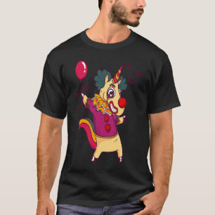 Niedliches Halloween Clown Unicorn Little Spooky U T-Shirt