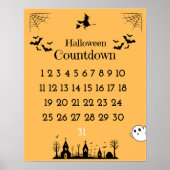Niedliches Halloween Countdown Poster (Vorne)