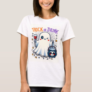 Niedliches Halloween-Design für Trick oder Drink T-Shirt