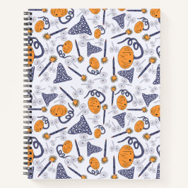 Niedliches Halloween-Doodle-Notebook - Magische Pu Notizblock