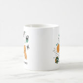 Niedliches Halloween Doodles Pumpkin Ghost Bat Kaffeetasse (Mittel)