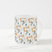 Niedliches Halloween Doodles Pumpkin Ghost Bat Mus Mattglastasse (VorderseiteRechts)