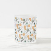 Niedliches Halloween Doodles Pumpkin Ghost Bat Mus Mattglastasse (Mittel)