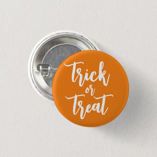 Niedliches Halloween-Drehbuch Trick oder Orange-Sc Button (Vorne & Hinten)