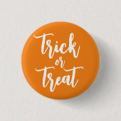 Niedliches Halloween-Drehbuch Trick oder Orange-Sc Button (Vorderseite)