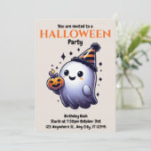 Niedliches Halloween Einladung (Stehend Vorderseite)