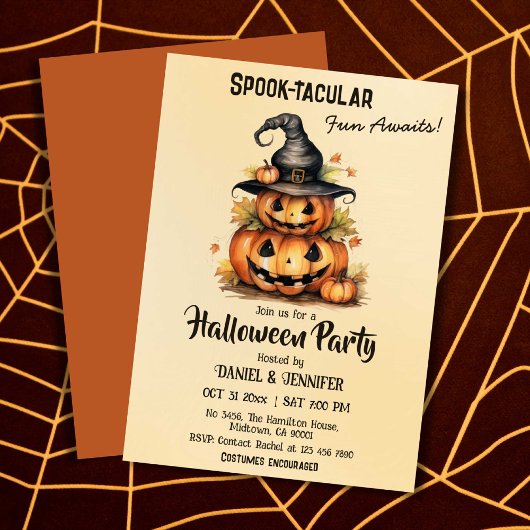 Niedliches Halloween Einladung