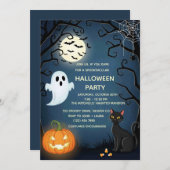 Niedliches Halloween-Einladungs-Template | Night Einladung (Vorne/Hinten)