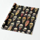 Niedliches Halloween-Eis Geschenkpapier (Ungerollt)