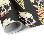 Niedliches Halloween-Eis Geschenkpapier (Rolleneckpunkt)