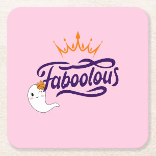 Niedliches Halloween, fabooles, Niedliches Gespens Rechteckiger Pappuntersetzer