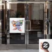 Niedliches Halloween-Flachfenster Fensteraufkleber (Büro Tür)