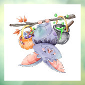 Niedliches Halloween-Flachfenster Fensteraufkleber (Blatt 3)