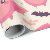 Niedliches Halloween-Flechtmuster Geschenkpapier (Rolleneckpunkt)