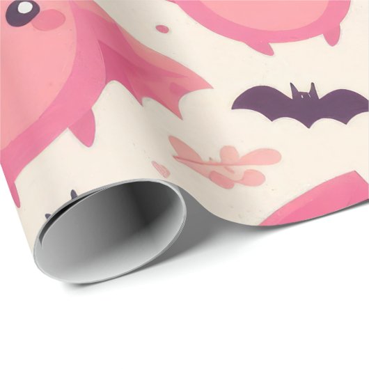 Niedliches Halloween-Flechtmuster Geschenkpapier (Rolleneckpunkt)