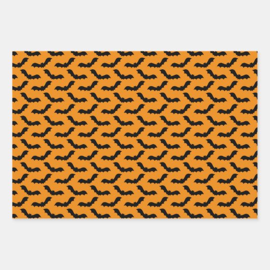 Niedliches Halloween-Flechtmuster Geschenkpapier Set (Vorderseite)