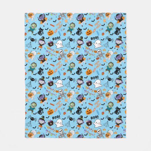 Niedliches Halloween Fleece Blanket (Vorderseite)