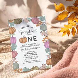 Niedliches Halloween & Foliage 1. Geburtstags-Past Einladung