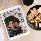 Niedliches Halloween-Foto Feiertagskarte