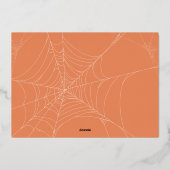 Niedliches Halloween-Foto Folien Feiertagskarte (Rückseite)