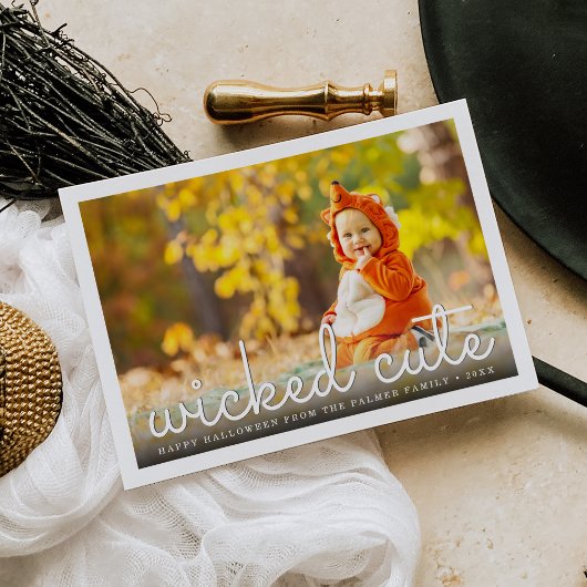Niedliches Halloween-Foto Karte