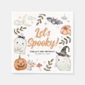 Niedliches Halloween-Geburtstag Napkins Serviette (Vorderseite)
