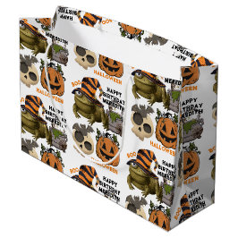 Niedliches Halloween-Geburtstagsnacht Ghosts Pumpk Große Geschenktüte