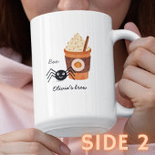 Niedliches Halloween-Geisterspinne Zweifarbige Tasse