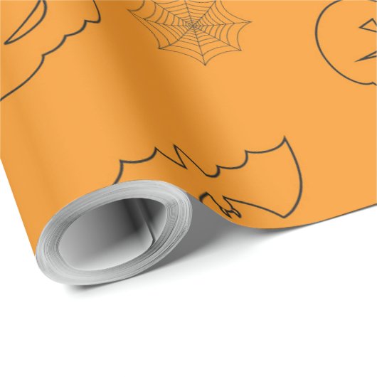 Niedliches Halloween-Geschenkpapier Geschenkpapier (Rolleneckpunkt)