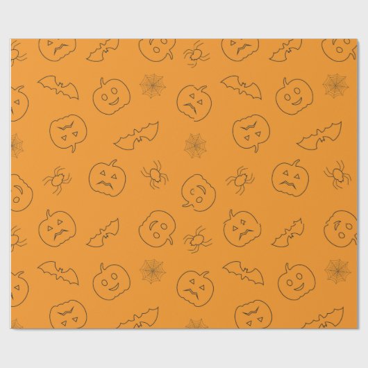 Niedliches Halloween-Geschenkpapier Geschenkpapier (Flach)