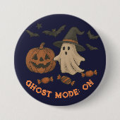 Niedliches Halloween - Gespenster, Fledermäuse & C Button (Vorderseite)