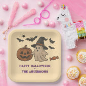 Niedliches Halloween - Gespenster, Fledermäuse & C Pappteller (Party)