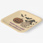 Niedliches Halloween - Gespenster, Fledermäuse & C Pappteller (Gewinkelt)
