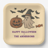Niedliches Halloween - Gespenster, Fledermäuse & C Pappteller (Vorderseite)