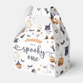 Niedliches Halloween Ghost 1. Geburtstag Party Geschenkschachtel (Rückseite)