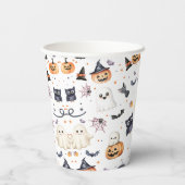 Niedliches Halloween Ghost 1. Geburtstag Party Pappbecher (Rückseite)