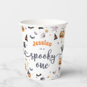 Niedliches Halloween Ghost 1. Geburtstag Party Pappbecher (Vorderseite)