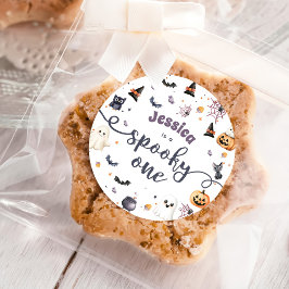 Niedliches Halloween Ghost 1. Geburtstag Party Runder Aufkleber