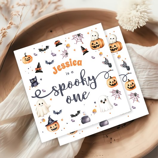 Niedliches Halloween Ghost 1. Geburtstag Party Serviette