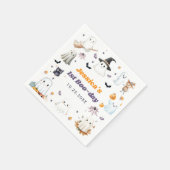 Niedliches Halloween Ghost 1. Geburtstag Party Serviette (Ecke)