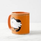 Niedliches Halloween Ghost Black Cat Boo Tasse (Vorderseite Links)