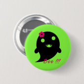 Niedliches Halloween-Ghost Button (Vorne & Hinten)