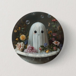 Niedliches Halloween-Ghost Button