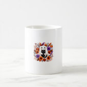 Niedliches Halloween-Ghost-Cat-Design Kaffeetasse (Mittel)