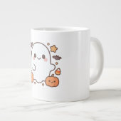 Niedliches Halloween-Ghost-Clipart, Spaß und Niedl Jumbo-Tasse (Vorderseite Rechts)