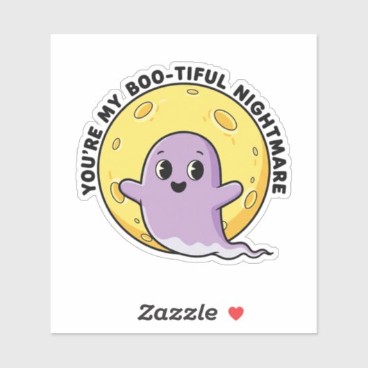 Niedliches Halloween Ghost "Custom Cut Vinyl Stick Aufkleber (Blatt)