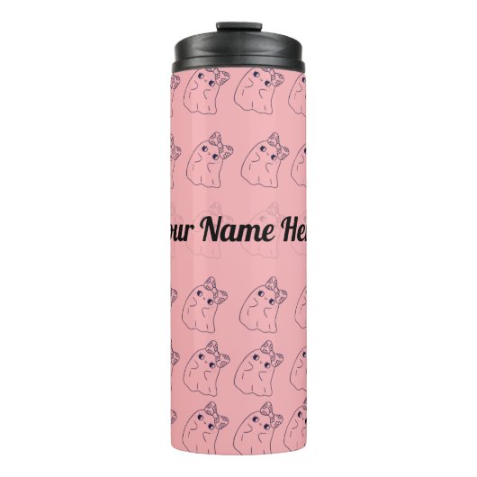 Niedliches Halloween-Ghost-Design Thermosbecher (Vorderseite)