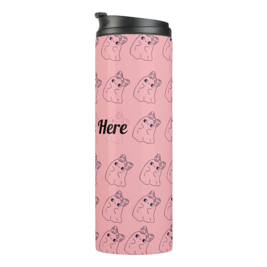 Niedliches Halloween-Ghost-Design Thermosbecher (Nach rechts gedreht)