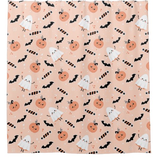 Niedliches Halloween-Ghost Duschvorhang (Vorderseite)
