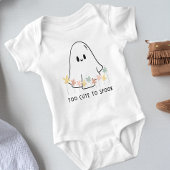 Niedliches Halloween Ghost Floral zu Niedlich, um Baby Strampler